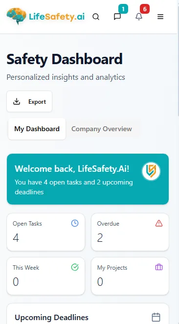 LifeSafety.ai Mobile App for field safety reporting